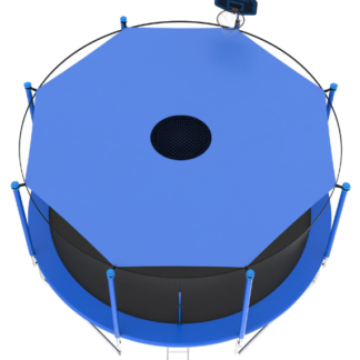 Kumix Trampoline Shade Cover, 12ft 14ft 16ft Sun-Protection Trampolines Canopy, Easy to Install, Anti-UV Trampolines Sunshade Accessories for Outdoor Backyard Playground