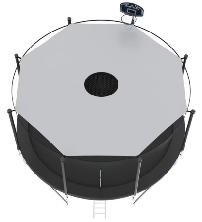 Kumix Trampoline Shade Cover, 12ft 14ft 16ft Sun-Protection Trampolines Canopy, Easy to Install, Anti-UV Trampolines Sunshade Accessories for Outdoor Backyard Playground