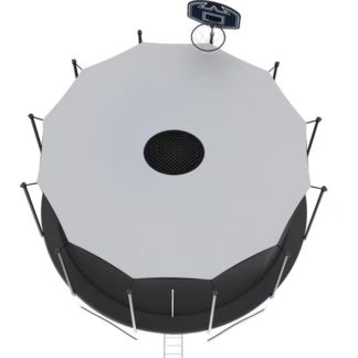 Kumix Trampoline Shade Cover, 12ft 14ft 16ft Sun-Protection Trampolines Canopy, Easy to Install, Anti-UV Trampolines Sunshade Accessories for Outdoor Backyard Playground