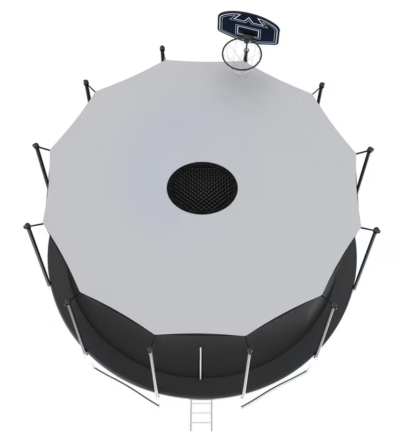 Kumix Trampoline Shade Cover, 12ft 14ft 16ft Sun-Protection Trampolines Canopy, Easy to Install, Anti-UV Trampolines Sunshade Accessories for Outdoor Backyard Playground